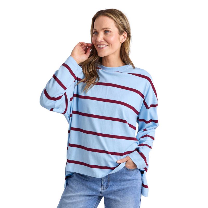 ELM Callie Stripe L/S Tee image number 0